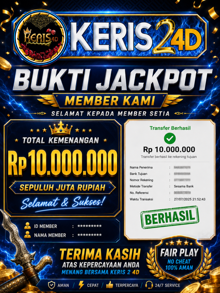 JACKPOT SLOT GATES OF OLYMPUS 30 JULI 2026