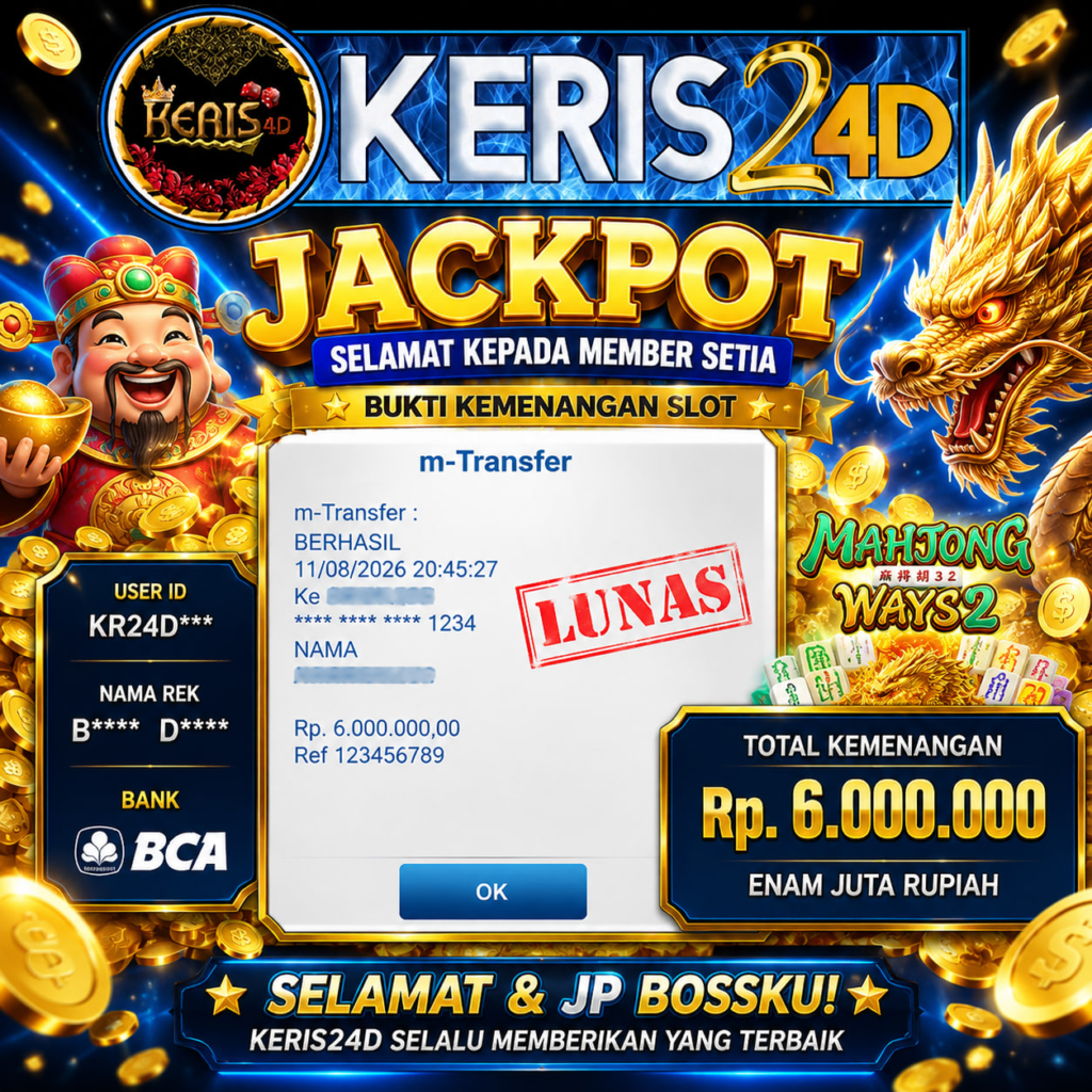 JACKPOT SLOT MAHJONG WAYS 2 12 AGUSTUS 2026